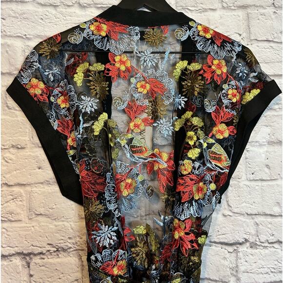 Beautiful Heavy embroidered long kimono / Beach coverup / Topper Jacket New - Picture 4 of 9